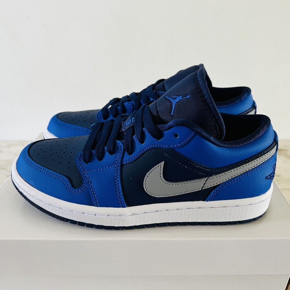 NIKE Air Jordan 1 Low Game Royal/Blue Void/White/Stealth - US 7